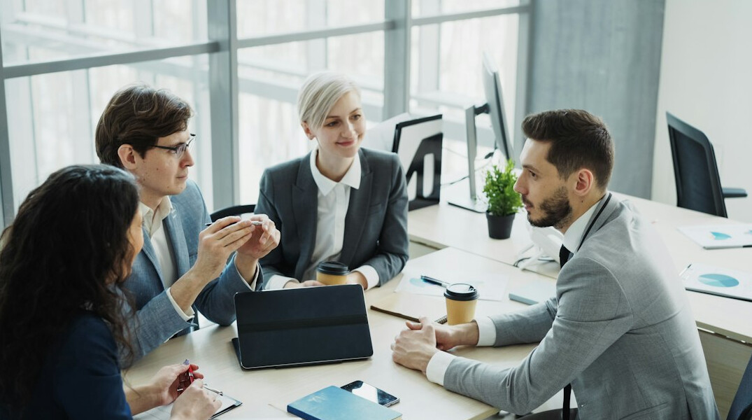 professional woman in office meeting