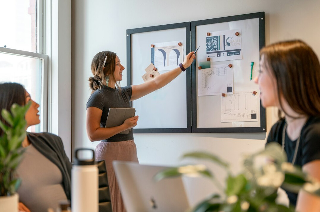 professional woman in office meeting