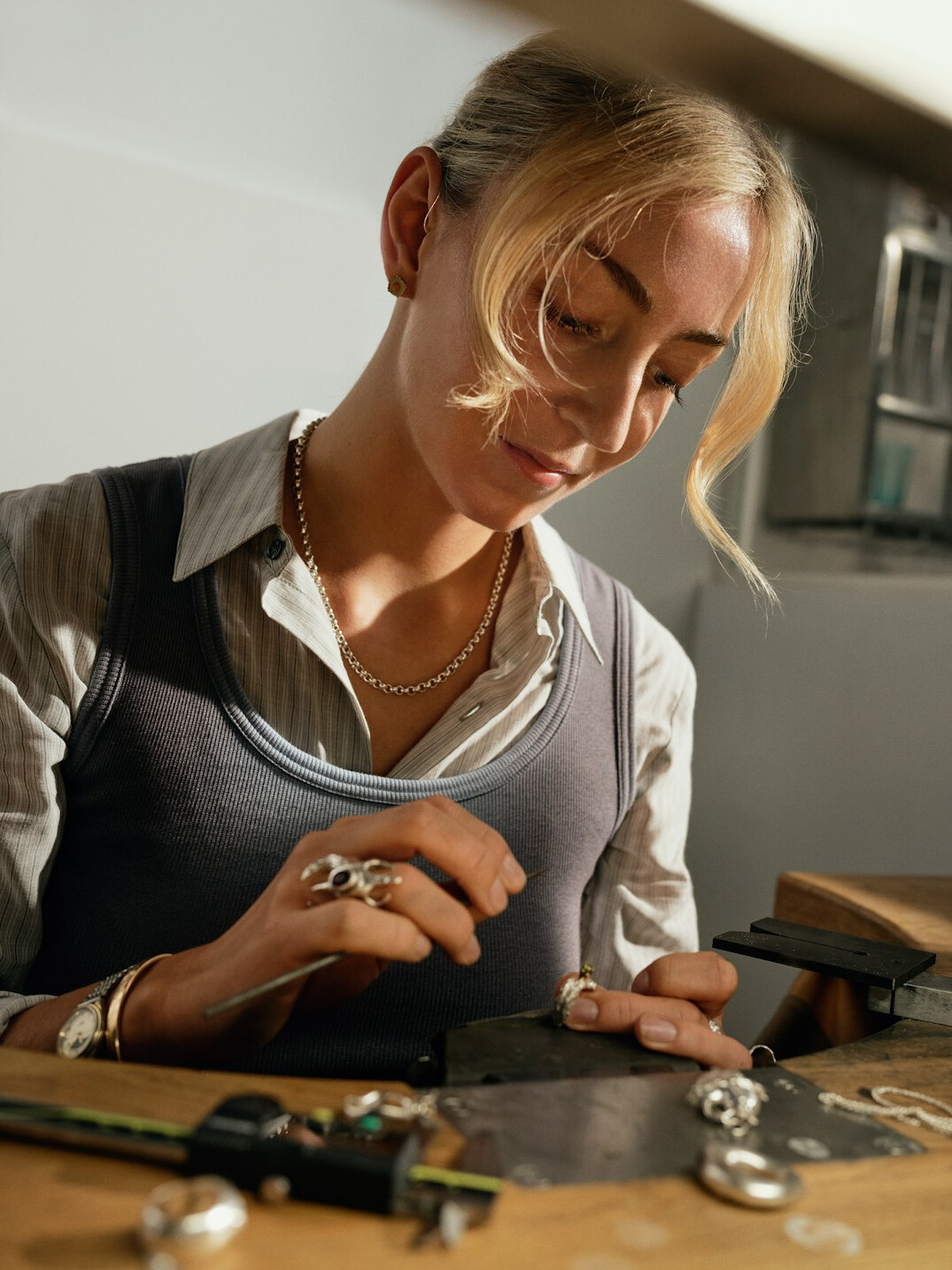professional woman in workshop